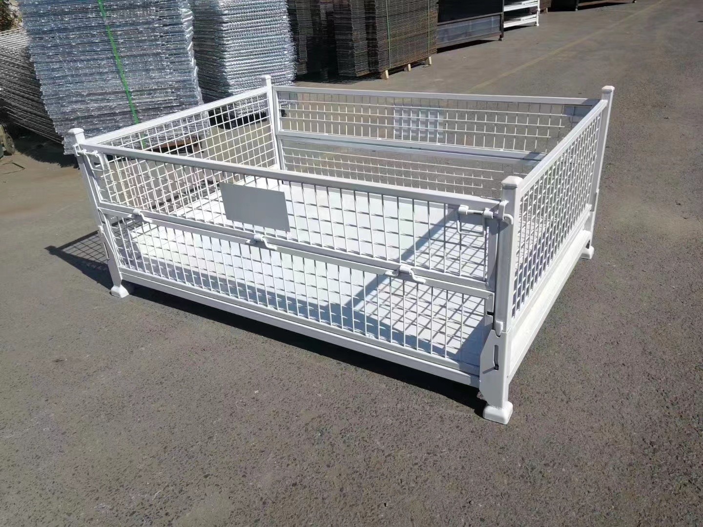 Heavy Duty Stillage Cage Wire Container Half Drop Mesh Container