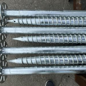 Hot dip galvanized ground screws anchor screw pile foundation screw piling